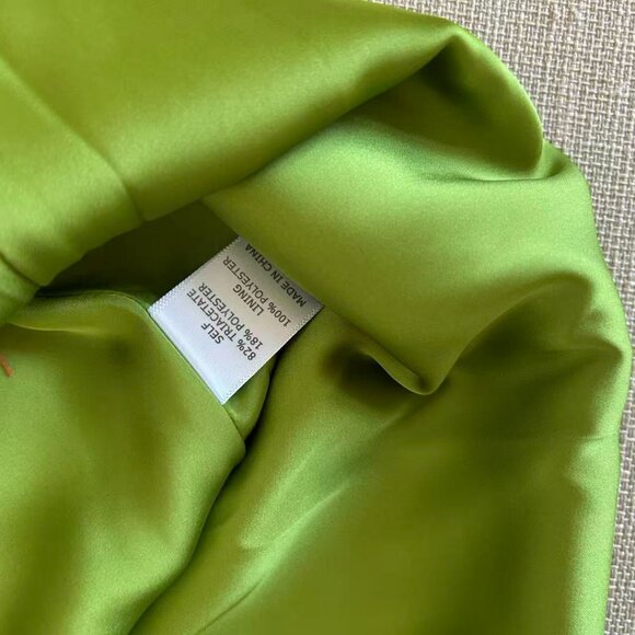 La Ligne NYC Alina Midi Dress Sz4/8 Peridot Green Elegant Cocktail Party Wedding - Picture 8 of 9